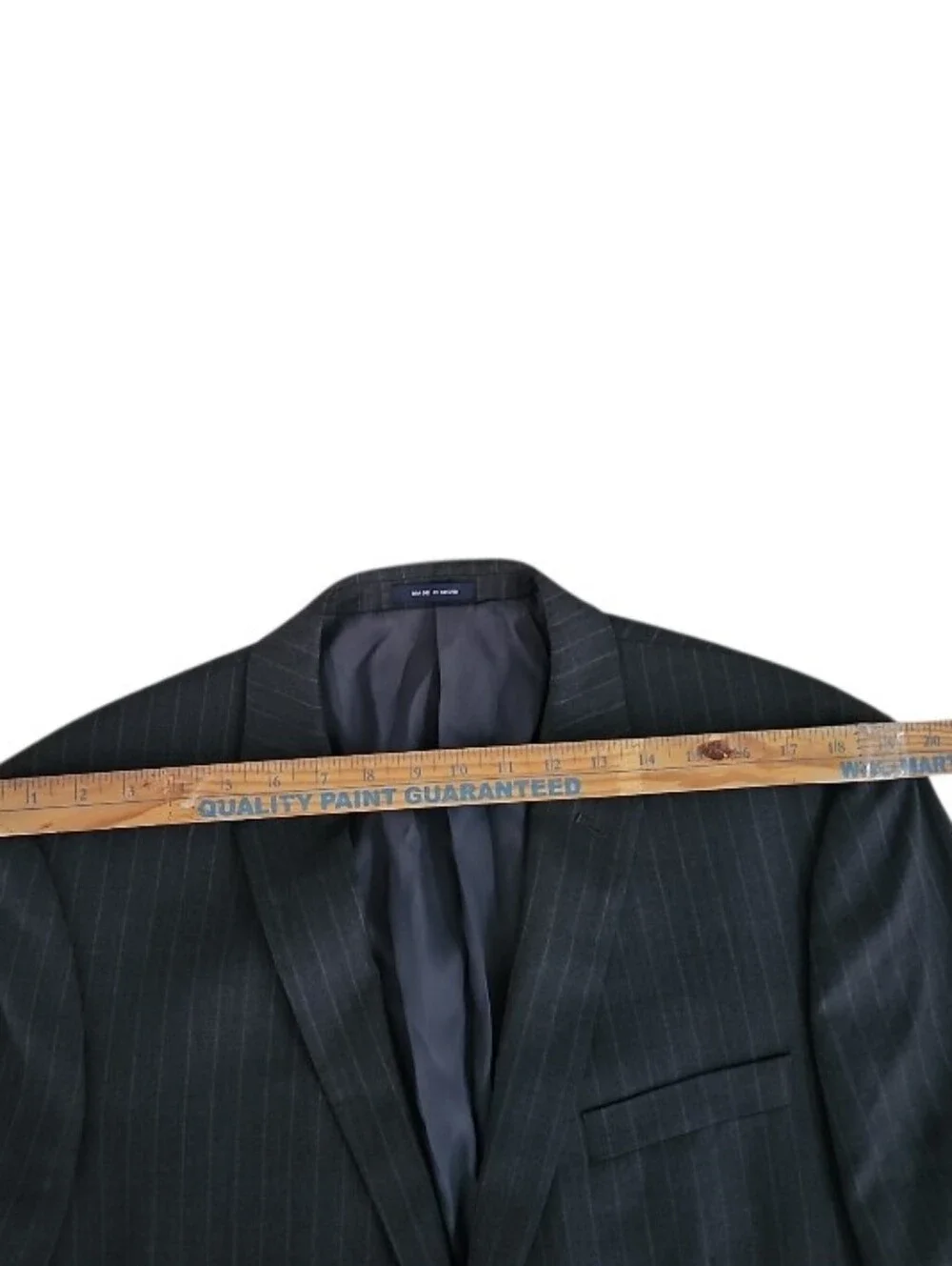 Ralph Ralph Lauren 100% Wool Pinstripe Blazer Men 46 Gray Career Suit Jacket
